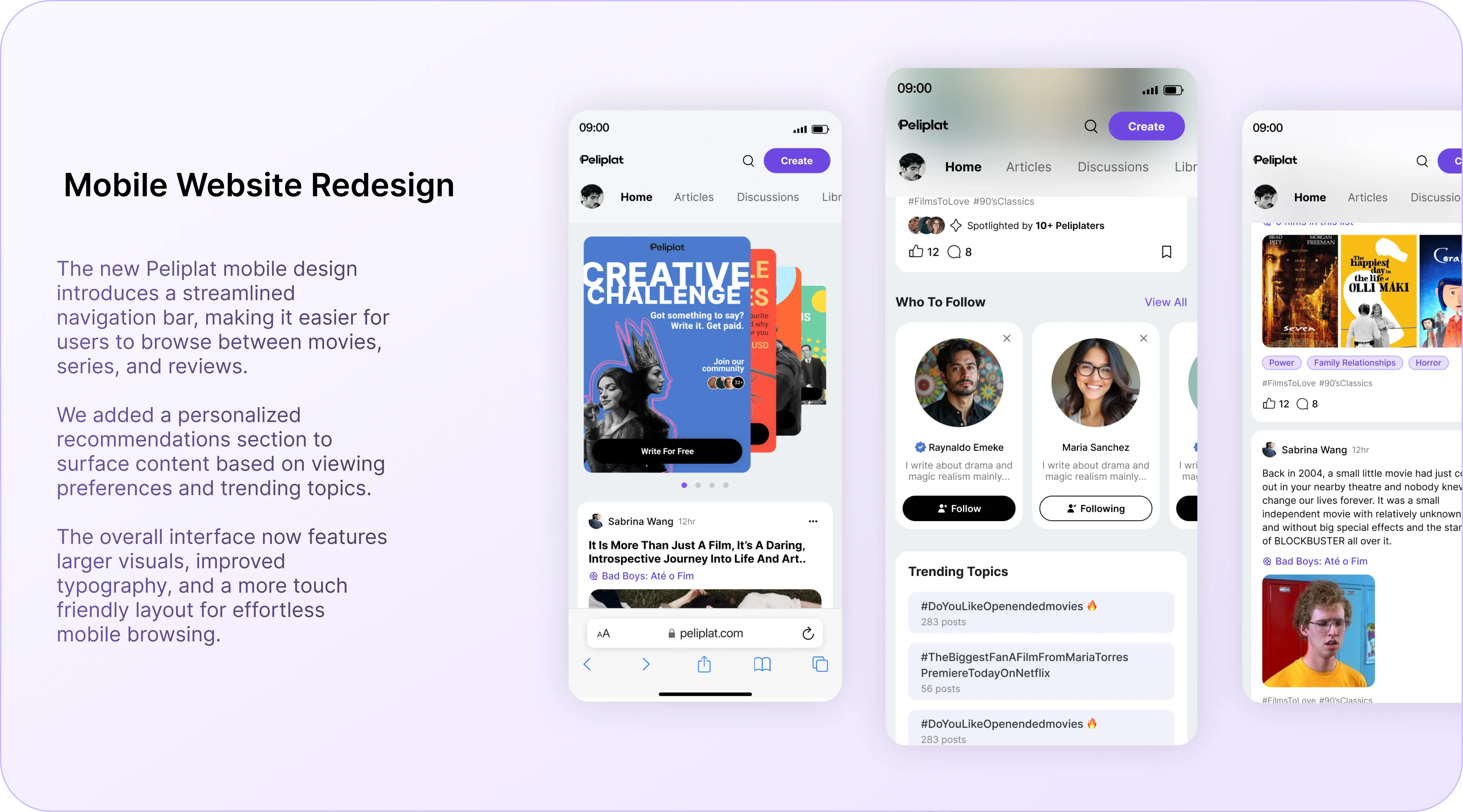 Mobile Website redesign