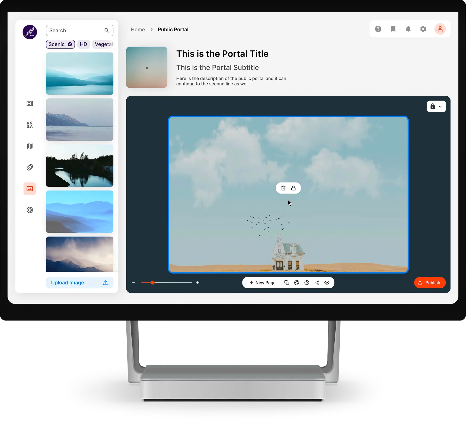 Trailmark portal on desktop monitor